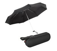 Knirps X1 Super Mini Pocket Umbrella in Case - Lotus, Black Superthin, 90 cm, extravagant