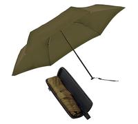 Knirps X4U My Clever Companion- 90cm Diameter Windproof Manual Open/Close Umbrella, Small and Compact Design for Travel and All Weather Protection, with Retractable Feature and Travel Case, Olive