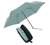 Knirps X4U My Clever Companion- 90cm Diameter Windproof Manual Open/Close Umbrella, Small and Compact Design for Travel and All Weather Protection, with Retractable Feature and Travel Case, Lake