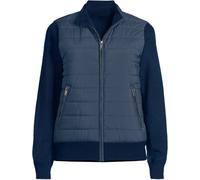 Knit and Quilt Bomber Jacket lands end Navy 14-16