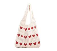 Knit Bag - Stylish Shoulder Carrier, Fashions Knitting Bag, Soft Cotton Blend Material, Reinforced Perimeter Stitching, Lightweight Beach Excursion Apparatus, Perfect for Travel