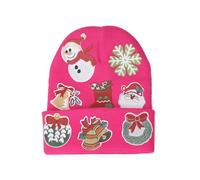 Knit Beanie for Christmas Santa Hat - Cozy Warm Festive Winter Accessories, Holiday Parties, Winter Outdoors, Adults Women Men