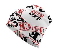 Knit Beanie Fuck Off Comfortable Knitted Skull Cap Cute Beanie Hat for Running Hiking Cycling