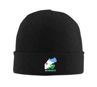 Knit Beanie Hat Flag Map Durable Knitted Beanie Unisex Winter Hat for Jogging Men Sports