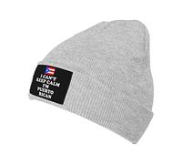 Knit Beanie Hat I Can't Keep Calm I'm Puerto Rican Sports Hat Soft Summer Sleep Cap, for Sports, Shower, Cycling, 56-62cm