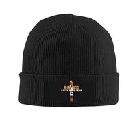 Knit Beanie Hat Jesus Cross Christianity Windproof Slouch Beanie Unisex Running Cap for Guys Men Hiking