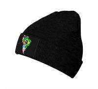 Knit Beanie Hat South America Flag Map Skull Cap Warm Sleep Cap Women Chemo Cap, for Daily, Running, Sleeping, 56-62cm