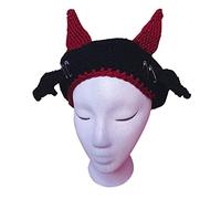 Knit Beanies Party Hat Devil Horn Hat Knit Devil Little Y2K Beanies Skullies Halloween Funny Horn