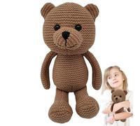Knit Bear Doll - Cute Plush Cuddly Pet Chew Toy | 25cm/9.84" Plush Bear, Perfect for Bedroom Home Display or Play Whether it's a birthday or a celebration, it's versatile for any occasion. Toy nam