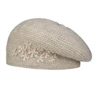 Knit Beret with Flowers and Pearls by McBURN