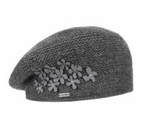 Knit Beret with Flowers and Pearls by McBURN