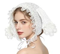 Knit Bunny Hat Soft Plush Colorful Knitted Cosplay Cap Lace Hood