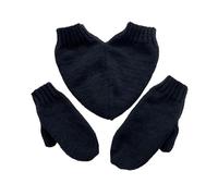Knit Couple Full Finger Gloves,Funny Holding Hands Gloves,Soft Couples Holding Hands with Mittens Keep Warm (Black,One Size)