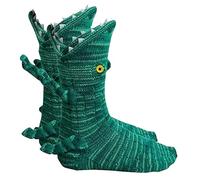 Knit Crocodile Socks, Alligator Socks, Warm Soft Funny Knitting Socks, Whimsical Alligator Floor Socks, Cartoon Crocodile Shape Knit Socks, Knit Crocodile Socks for Women (Crocodile socks, One Size)