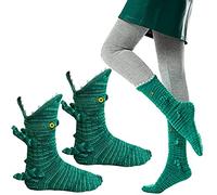 Knit Crocodile Socks, Knitting Unisex Socks, Funny Novelty Socks, Knit Animal Socks Floor Sock, Winter Warm Sock-s for Women Men