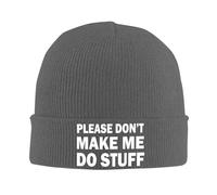Knit Cuffed Hats Please Don't Make Me Do Stuff Slouch Knitted Beanies Cap Warm Thermal Hat for Running Guys Cycling