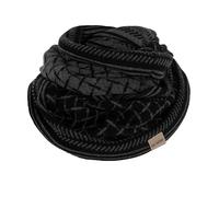 Knit Factory Dusk Infinity Scarf - Soft Knitted premium Loop Scarf for Women & Men - Autumn & Winter essential - Winter Snood - Unisex Scarf - Black/Anthracite - Warm Stylish Neck Warmer