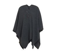 Knit Factory - Jazz Shawl Wrap - One Size | Elegant knitted wrap for women - Wear as a poncho, cape or shawl - Soft and warm - wool blend - Includes stylish brooch