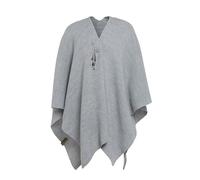 Knit Factory - Jazz Shawl Wrap - One Size | Elegant knitted wrap for women - Wear as a poncho, cape or shawl - Soft and warm - wool blend - Includes stylish brooch