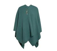 Knit Factory - Jazz Shawl Wrap - One Size | Elegant knitted wrap for women - Wear as a poncho, cape or shawl - Soft and warm - wool blend - Includes stylish brooch