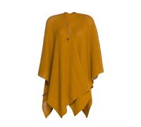 Knit Factory - Jazz Shawl Wrap - One Size | Elegant knitted wrap for women - Wear as a poncho, cape or shawl - Soft and warm - wool blend - Includes stylish brooch