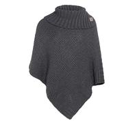Knit Factory - Nicky Knitted Poncho - Premium Knitted Women Poncho - Ladies Cape Coat - Shawls and Wraps - Anthracite - One Size