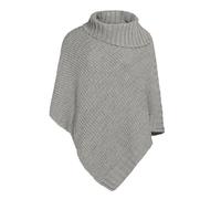 Knit Factory - Nicky Knitted Poncho - Premium Knitted Women Poncho - Ladies Cape Coat - Shawls and Wraps - Iced Clay - One Size