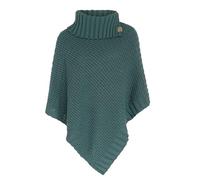 Knit Factory - Nicky Knitted Poncho - Premium Knitted Women Poncho - Ladies Cape Coat - Shawls and Wraps - Laurel - One Size