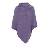 Knit Factory - Nicky Knitted Poncho - Premium Knitted Women Poncho - Ladies Cape Coat - Shawls and Wraps - Violet - One Size