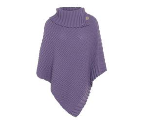 Knit Factory - Nicky Knitted Poncho - Premium Knitted Women Poncho - Ladies Cape Coat - Shawls and Wraps - Violet - One Size