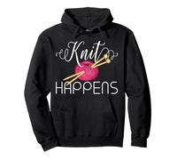 Knit Happens Funny Knitting Crafter Knitters Pride Pullover Hoodie