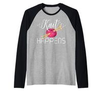 Knit Happens Funny Knitting Crafter Knitters Pride Raglan Baseball Tee