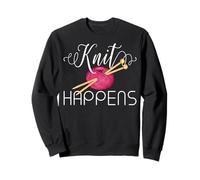 Knit Happens Funny Knitting Crafter Knitters Pride Sweatshirt