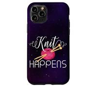Knit Happens Funny Knitting Lovers Knitters Pride Crafting Case for iPhone 11 Pro