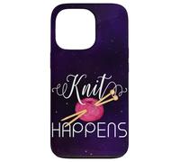 Knit Happens Funny Knitting Lovers Knitters Pride Crafting Case for iPhone 13 Pro