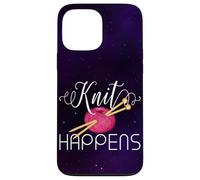 Knit Happens Funny Knitting Lovers Knitters Pride Crafting Case for iPhone 13 Pro Max