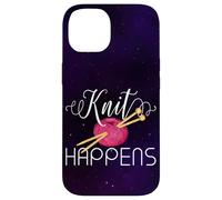 Knit Happens Funny Knitting Lovers Knitters Pride Crafting Case for iPhone 14