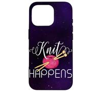 Knit Happens Funny Knitting Lovers Knitters Pride Crafting Case for iPhone 16 Pro