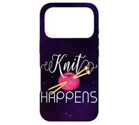 Knit Happens Funny Knitting Lovers Knitters Pride Crafting Case for iPhone 17 Pro
