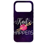 Knit Happens Funny Knitting Lovers Knitters Pride Crafting Case for iPhone 17 Pro Max