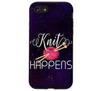 Knit Happens Funny Knitting Lovers Knitters Pride Crafting Case for iPhone SE (2020) / 7/8