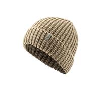 Sterntaler - Kid's Knitted Beanie with Turn-up - Beanie size 55 cm, sand