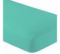 Knit Jersey 100% Cotton 2 Twin XL Fitted Bed Sheets (2-Pack) Soft and Comfy - Twin Extra Long, 15" Deep Pocket, 39" x 80" Great for Dorm Room, Hospital and Split King Dual Adjustable Beds (Aqua Blue)
