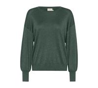 Knit jumper with round neck for women KAFFE Regina Vert L