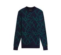Knit jumper with trim Lyle & Scott Bleu XS