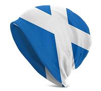 Knit Large Baggy Cap Flag of Scotland Beanie Hat Warm Winter Beanie Hat Outdoor Winter Hat for Camping, Gifts, Jogging