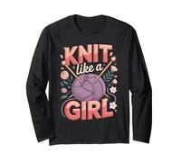 Knit Like A Girl Knitting Long Sleeve T-Shirt