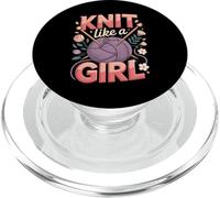 Knit Like A Girl Knitting PopSockets PopGrip for MagSafe