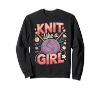 Knit Like A Girl Knitting Sweatshirt