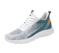 Knit Mesh Upper Sports Shoes For Men - Adjustable Lace Up Sneakers Light Thin Breathable Sweat Proof Sneakers Anti Slip Texture Sole Sports Shoes Thick Bottom Cushioning Sports Workout Shoes